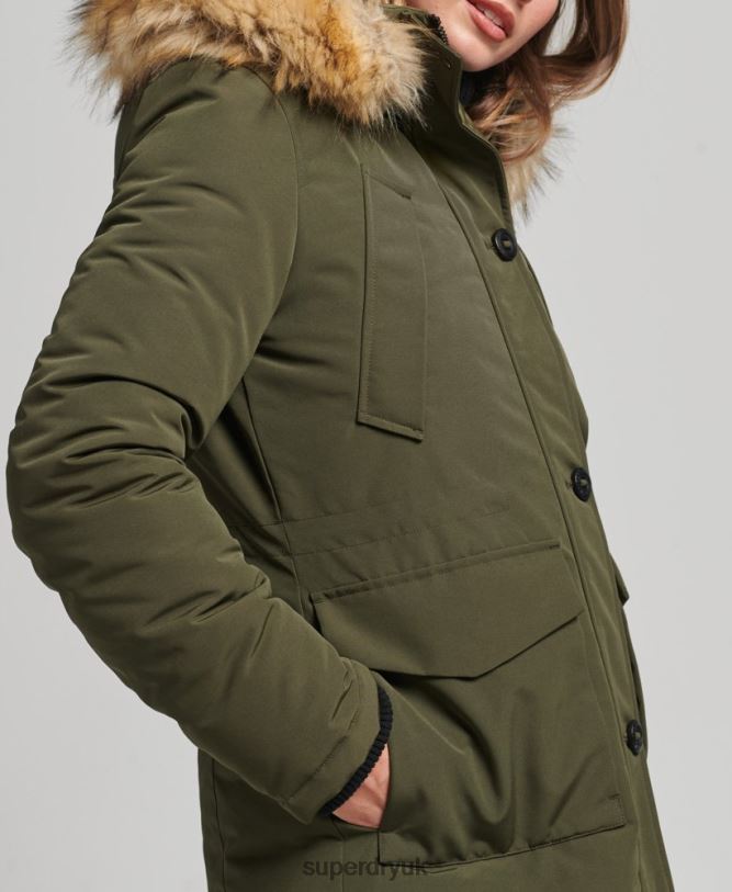 Everest Parka Coat Women Green Clothing Superdry 66N8N3781