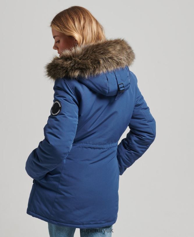 Everest Parka Coat Women Navy Clothing Superdry 66N8N3685