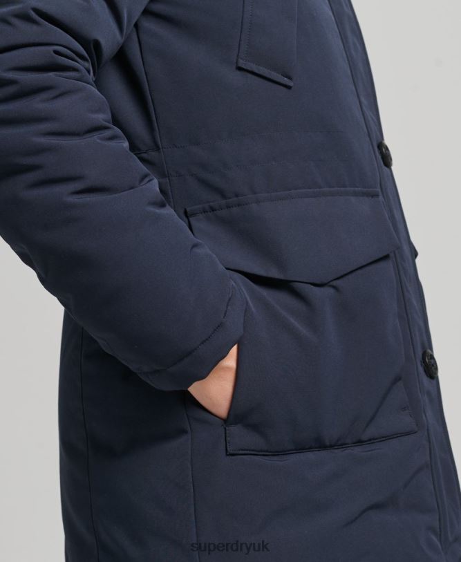 Everest Parka Coat Women Navy Clothing Superdry 66N8N5462