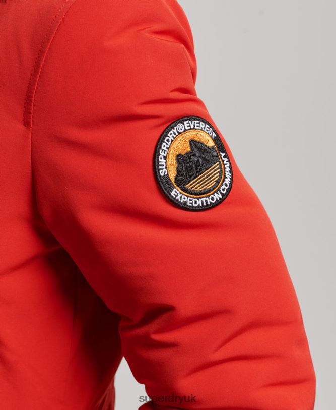 Everest Parka Coat Women Red Clothing Superdry 66N8N3808