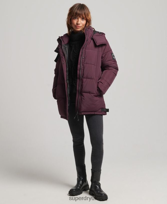 Expedition Cocoon Padded Coat Women Red Clothing Superdry 66N8N3624