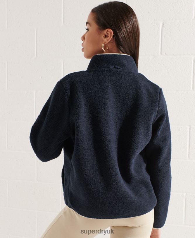 Expedition Fleece Jacket Women Navy Clothing Superdry 66N8N6056