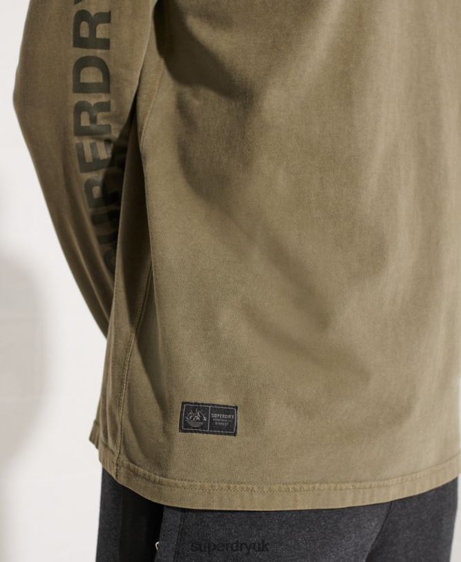 Expedition Graphic Long Sleeve Top Men Green Clothing Superdry 66N8N1576