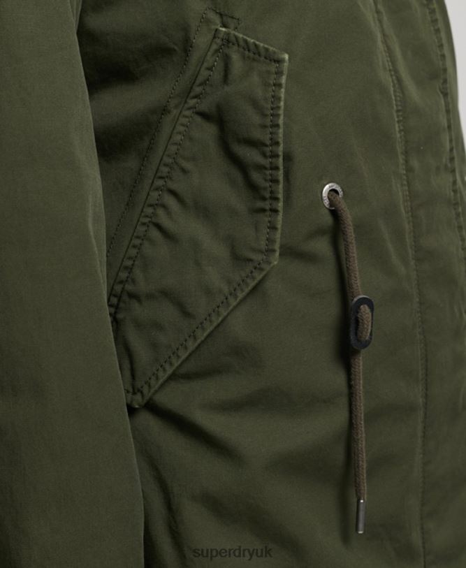 Faux Fur Authentic Military Parka Coat Women Green Clothing Superdry 66N8N5493