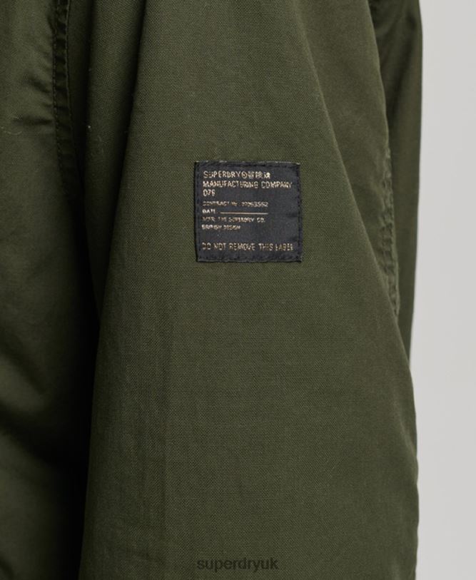 Faux Fur Authentic Military Parka Coat Women Green Clothing Superdry 66N8N5493