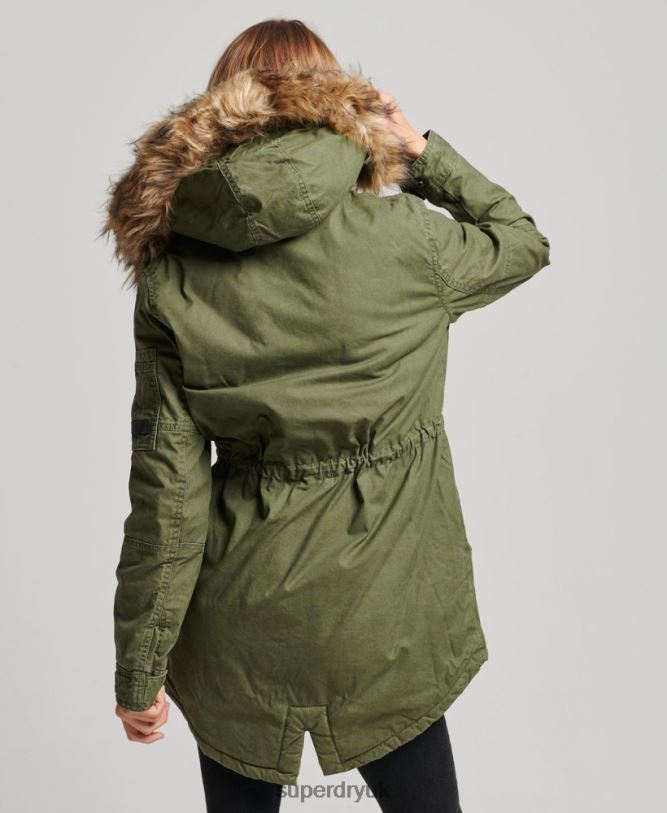 Field Parka Coat Women Green Clothing Superdry 66N8N5538