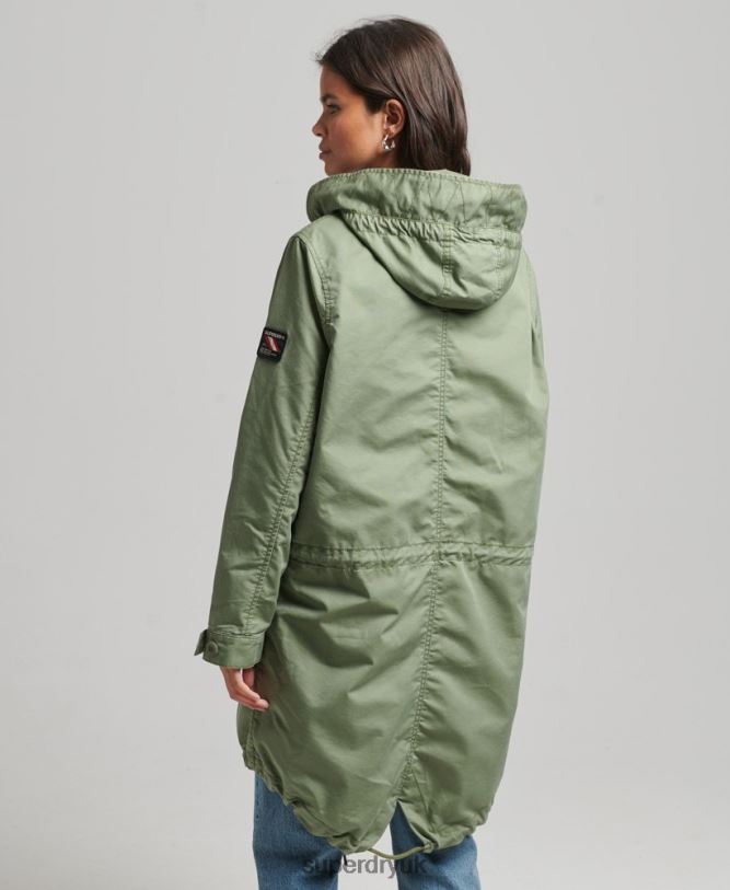 Field Parka Coat Women Khaki Clothing Superdry 66N8N5663