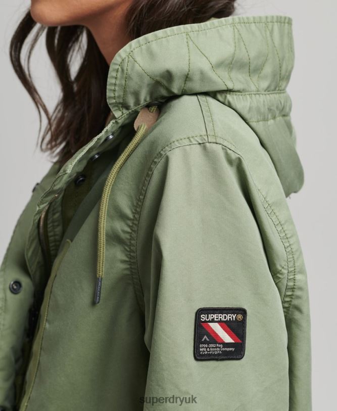 Field Parka Coat Women Khaki Clothing Superdry 66N8N5663