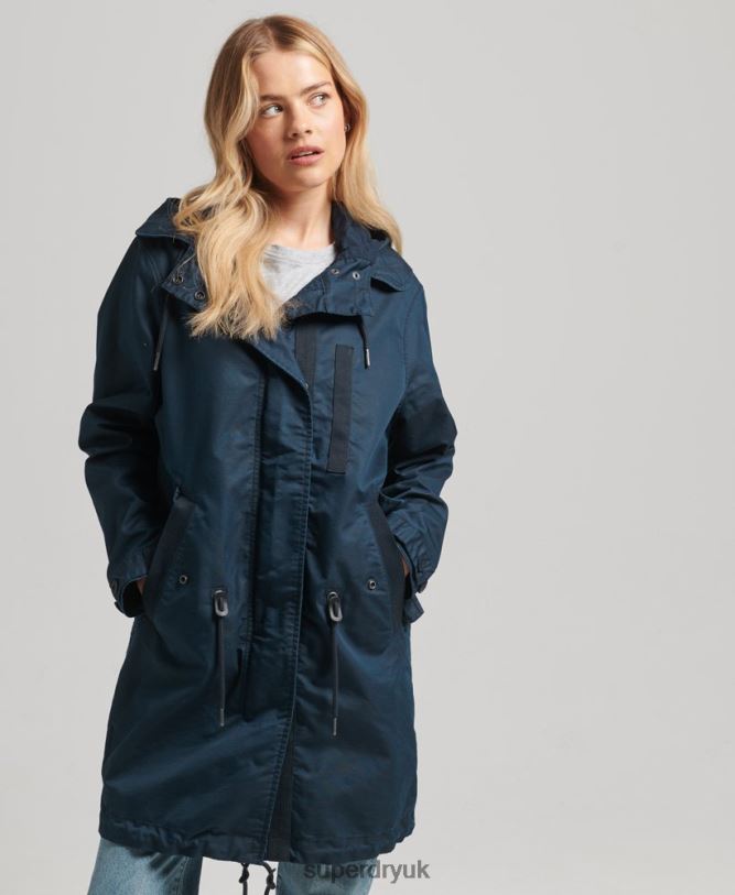 Field Parka Coat Women Navy Clothing Superdry 66N8N3545