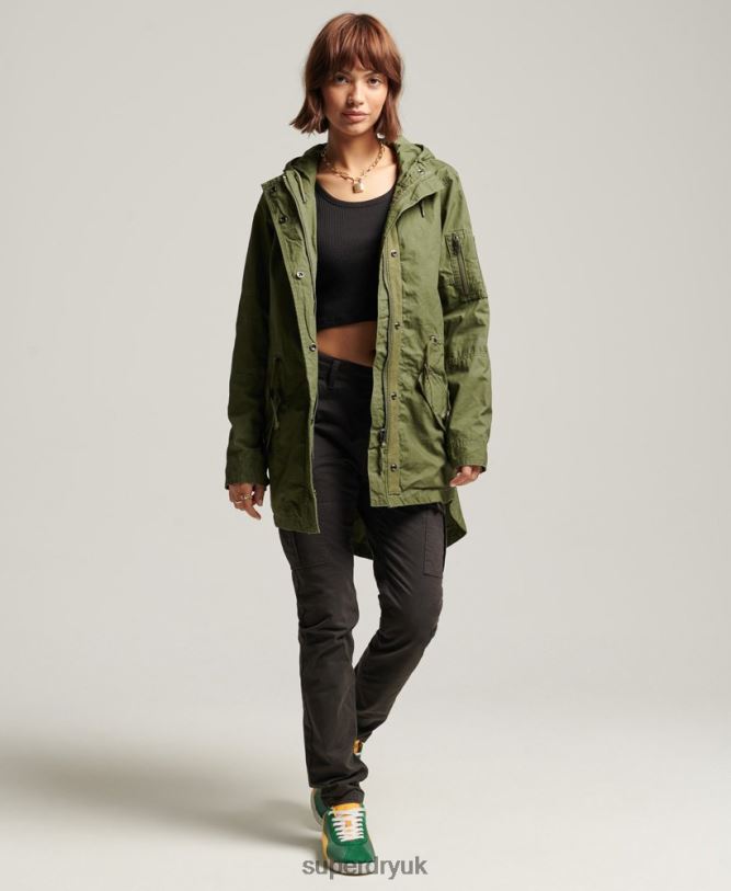 Field Parka Women Khaki Clothing Superdry 66N8N5433