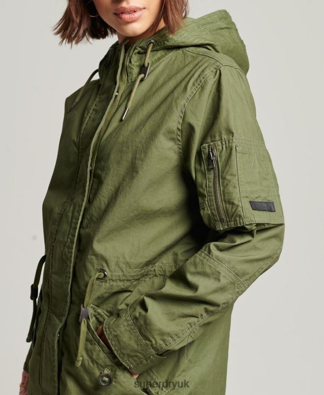 Field Parka Women Khaki Clothing Superdry 66N8N5433