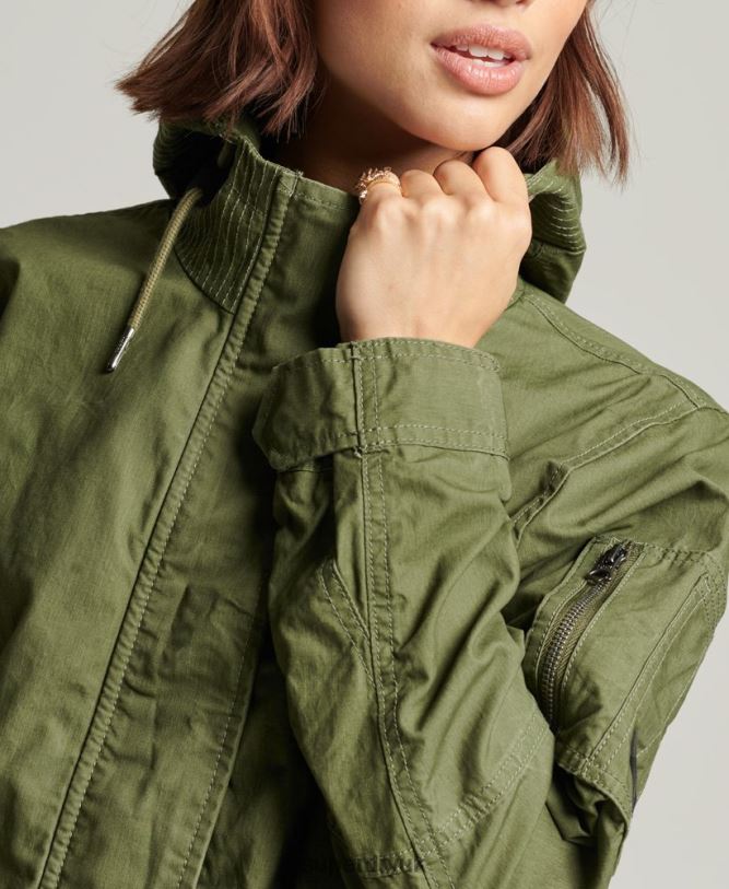 Field Parka Women Khaki Clothing Superdry 66N8N5433