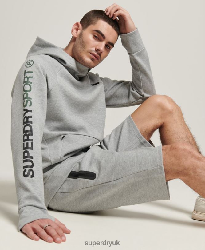 Gymtech Hoodie Men Grey Clothing Superdry 66N8N536