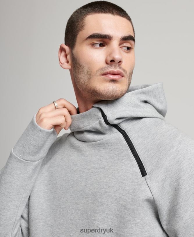 Gymtech Hoodie Men Grey Clothing Superdry 66N8N536