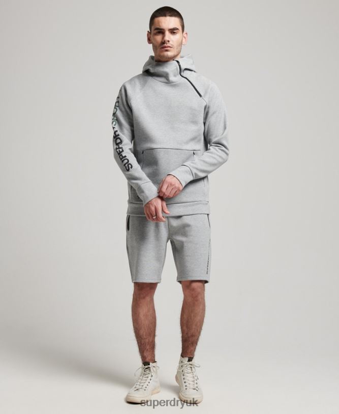 Gymtech Hoodie Men Grey Clothing Superdry 66N8N536