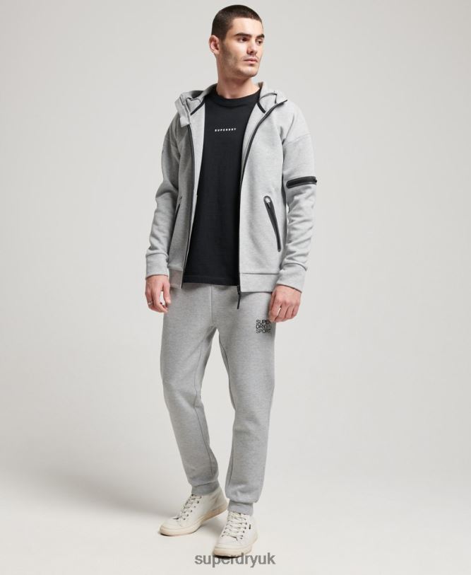 Gymtech Zip Hoodie Men Grey Clothing Superdry 66N8N677