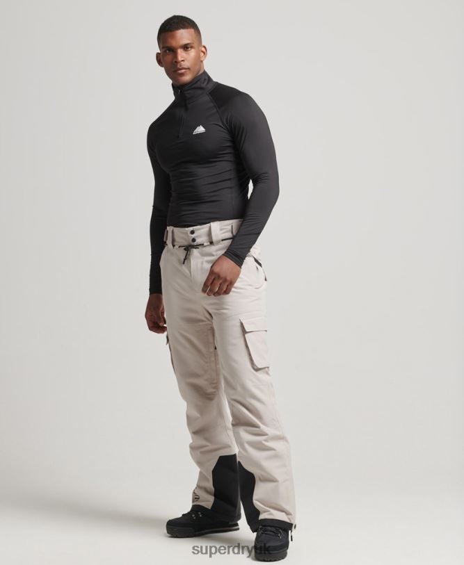 Half Zip Base Layer Top Men Black Clothing Superdry 66N8N1373