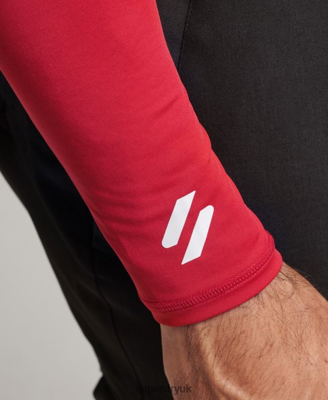 Half Zip Base Layer Top Men Red Clothing Superdry 66N8N1384