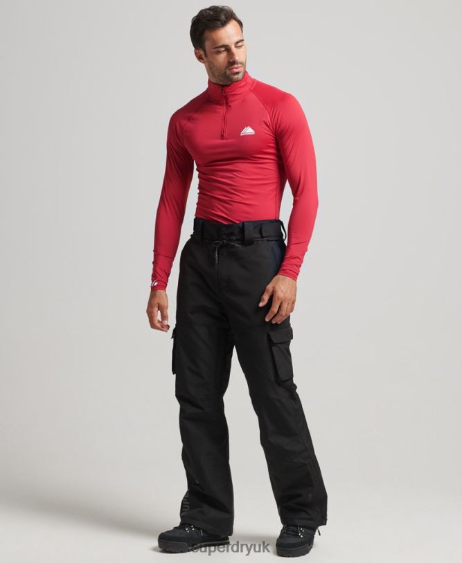 Half Zip Base Layer Top Men Red Clothing Superdry 66N8N1384