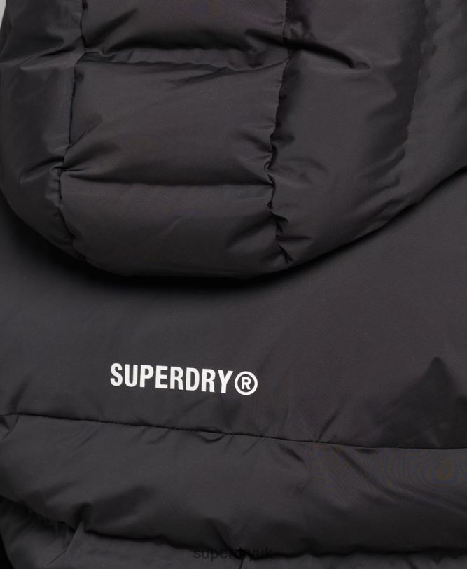 Heat Sealed Padded Jacket Women Black Clothing Superdry 66N8N3726