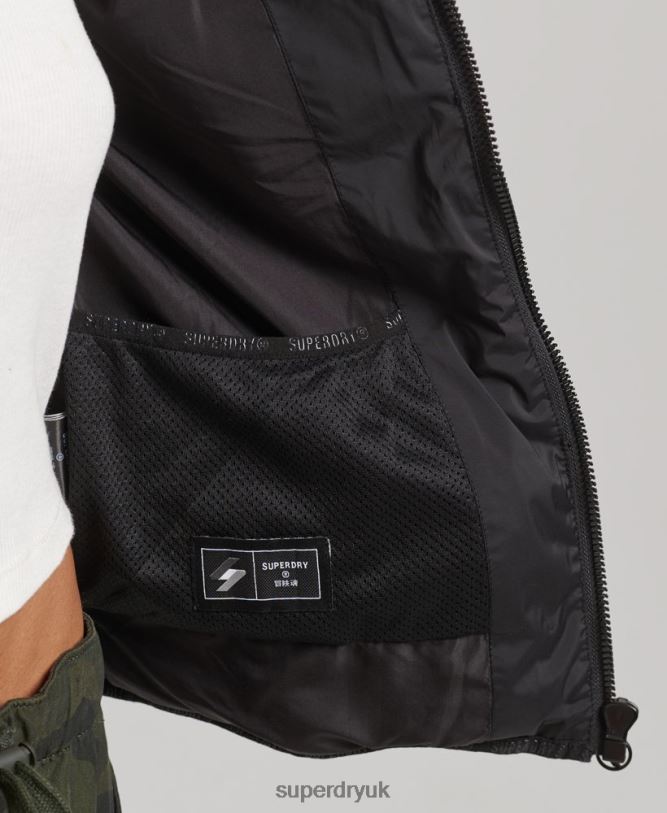 Heat Sealed Padded Jacket Women Black Clothing Superdry 66N8N3726