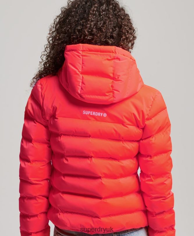 Heat Sealed Padded Jacket Women Coral Clothing Superdry 66N8N3711