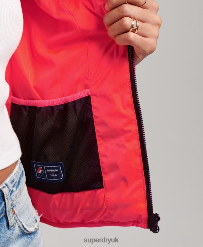 Heat Sealed Padded Jacket Women Coral Clothing Superdry 66N8N3711