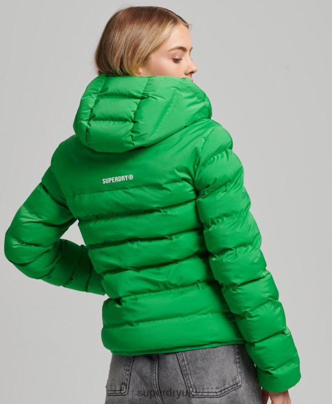 Heat Sealed Padded Jacket Women Green Clothing Superdry 66N8N5626
