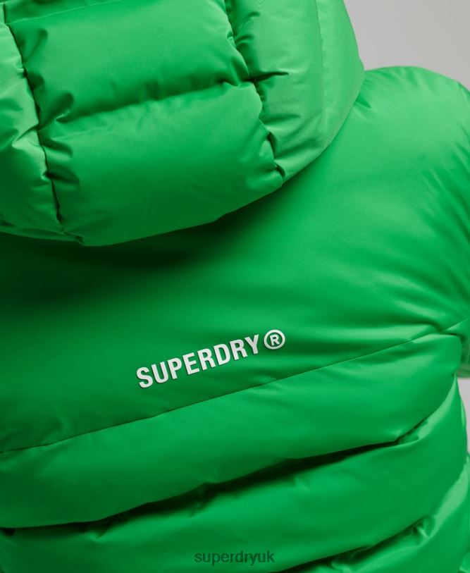 Heat Sealed Padded Jacket Women Green Clothing Superdry 66N8N5626