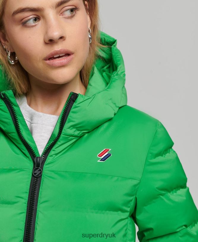 Heat Sealed Padded Jacket Women Green Clothing Superdry 66N8N5626