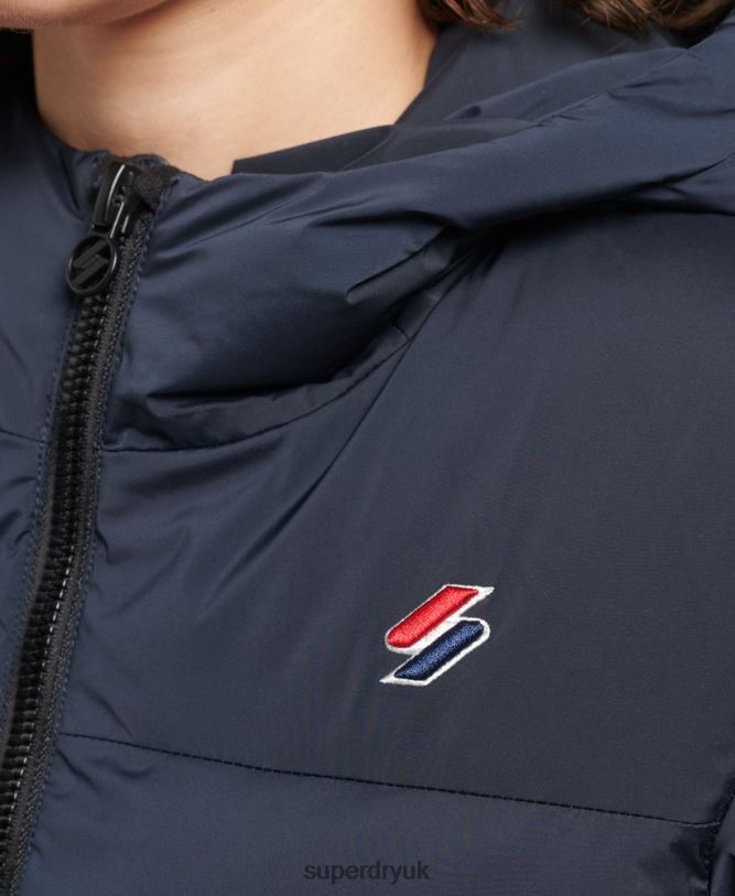 Heat Sealed Padded Jacket Women Navy Clothing Superdry 66N8N3600