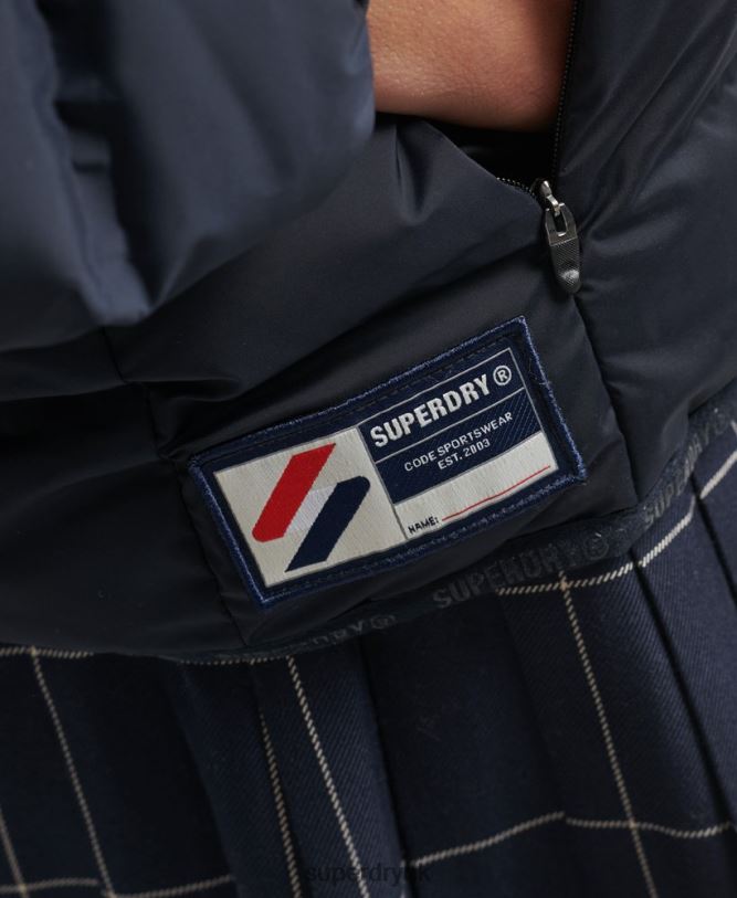 Heat Sealed Padded Jacket Women Navy Clothing Superdry 66N8N3600