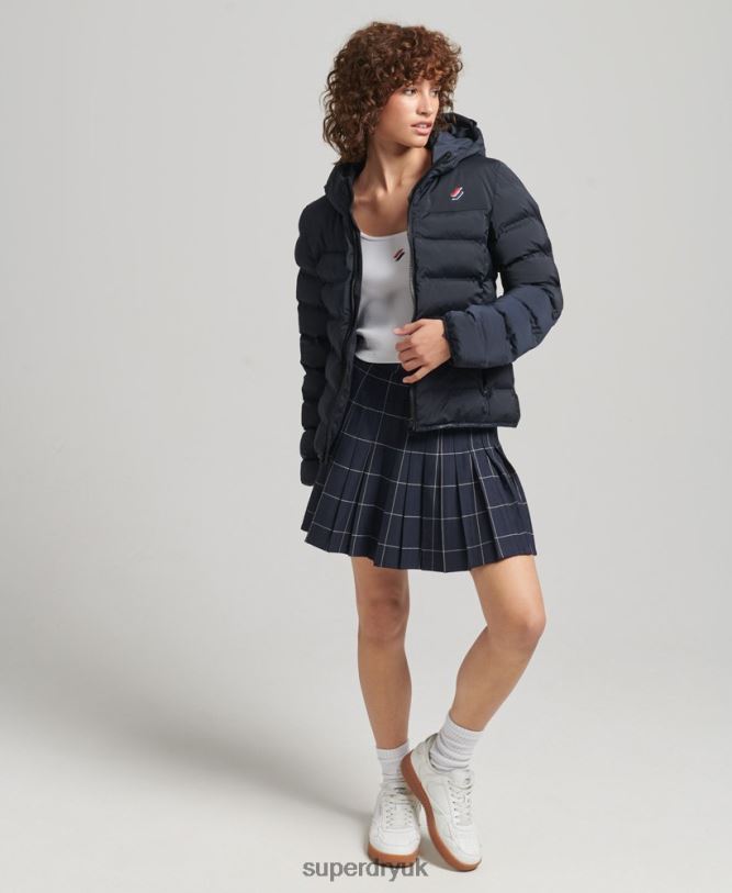 Heat Sealed Padded Jacket Women Navy Clothing Superdry 66N8N3600