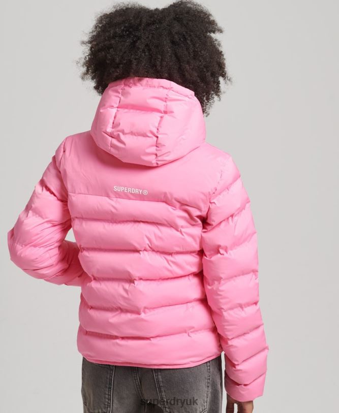 Heat Sealed Padded Jacket Women Pink Clothing Superdry 66N8N3631