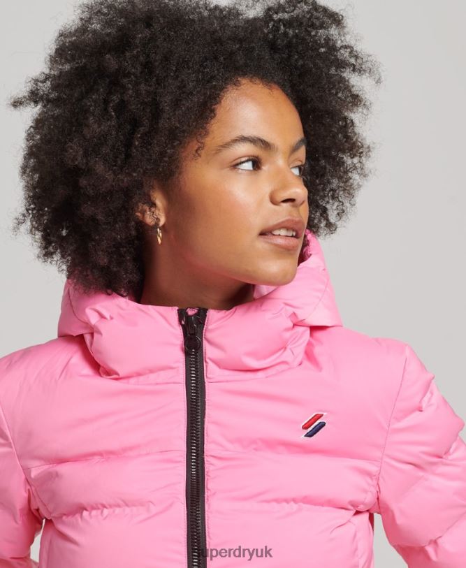 Heat Sealed Padded Jacket Women Pink Clothing Superdry 66N8N3631