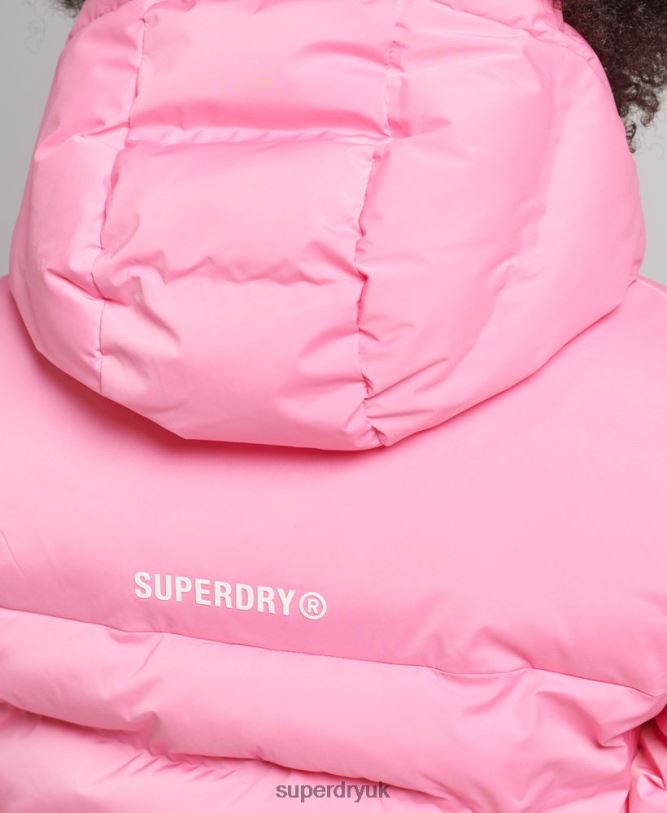 Heat Sealed Padded Jacket Women Pink Clothing Superdry 66N8N3631