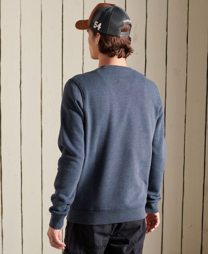 Heritage Mountain Crew Sweatshirt Men Navy Clothing Superdry 66N8N846