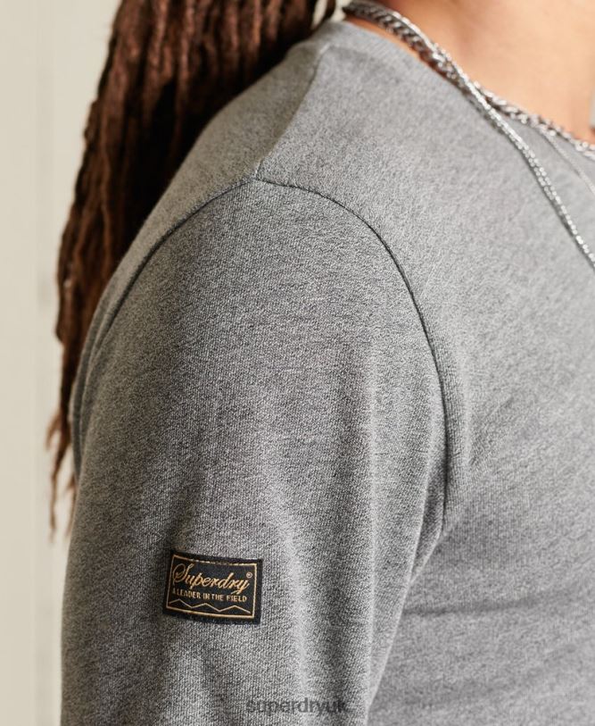 Heritage Mountain Long Sleeve Top Men Light Grey Clothing Superdry 66N8N6470