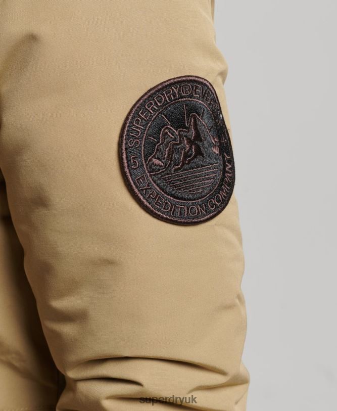 Hooded Everest Faux Fur Parka Coat Women Brown Clothing Superdry 66N8N3774