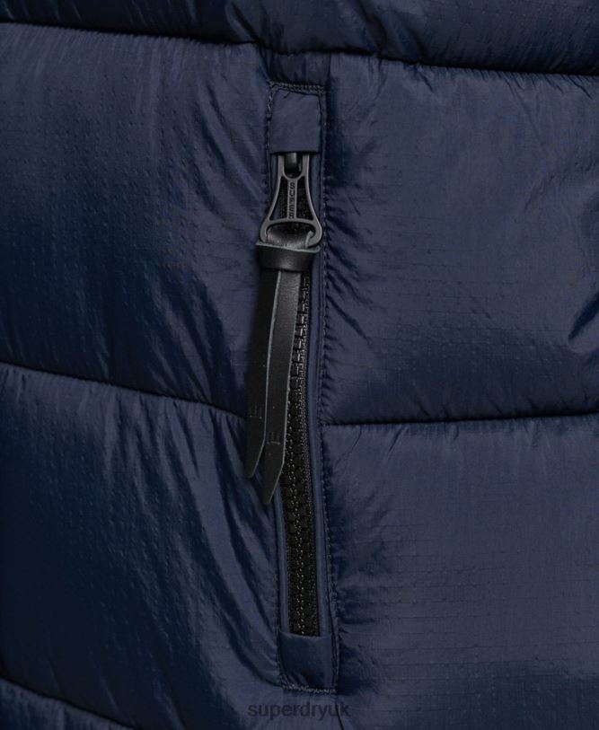 Hooded Mid Layer Mid Coat Women Navy Clothing Superdry 66N8N5669
