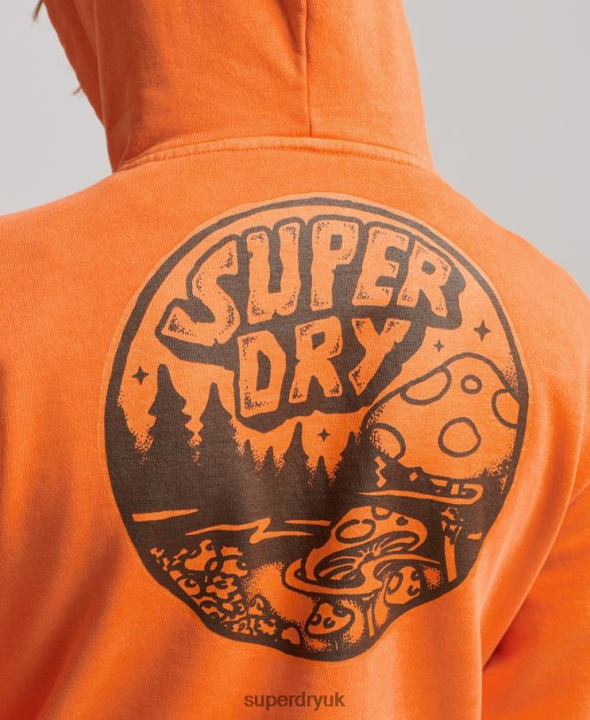 Into The Woods Graphic Hoodie Men Orange Clothing Superdry 66N8N707