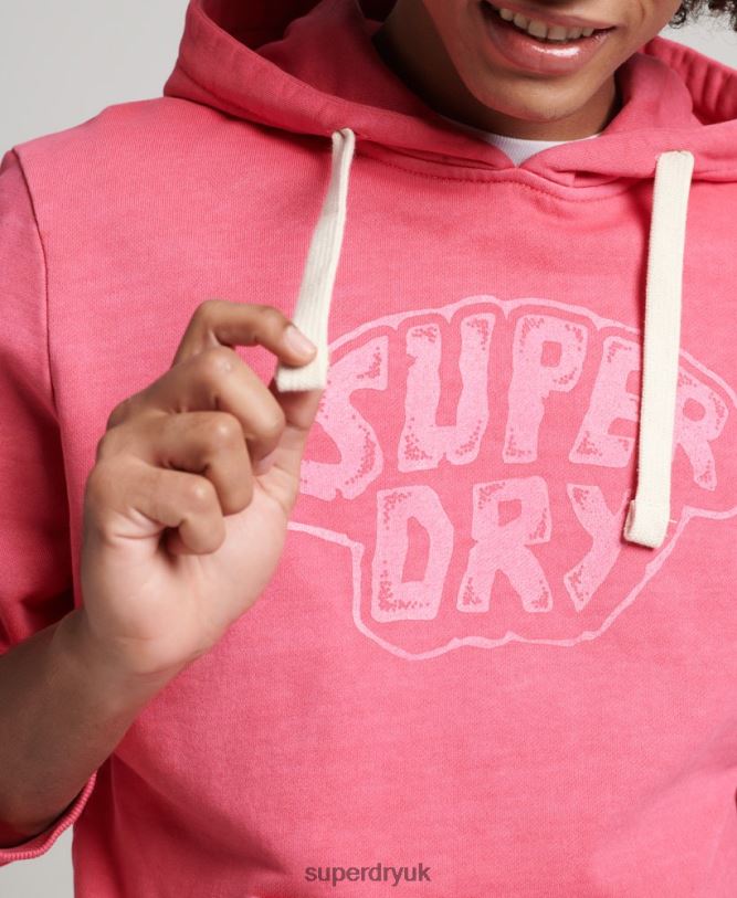 Into The Woods Graphic Hoodie Men Pink Clothing Superdry 66N8N708