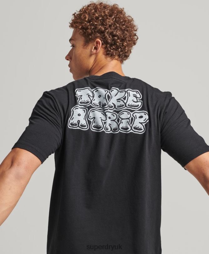 Into The Woods Graphic T-Shirt Men Dark Grey Clothing Superdry 66N8N4853