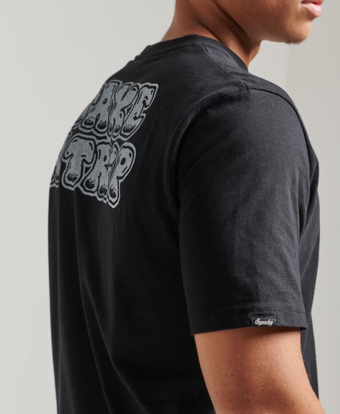 Into The Woods Graphic T-Shirt Men Dark Grey Clothing Superdry 66N8N4853