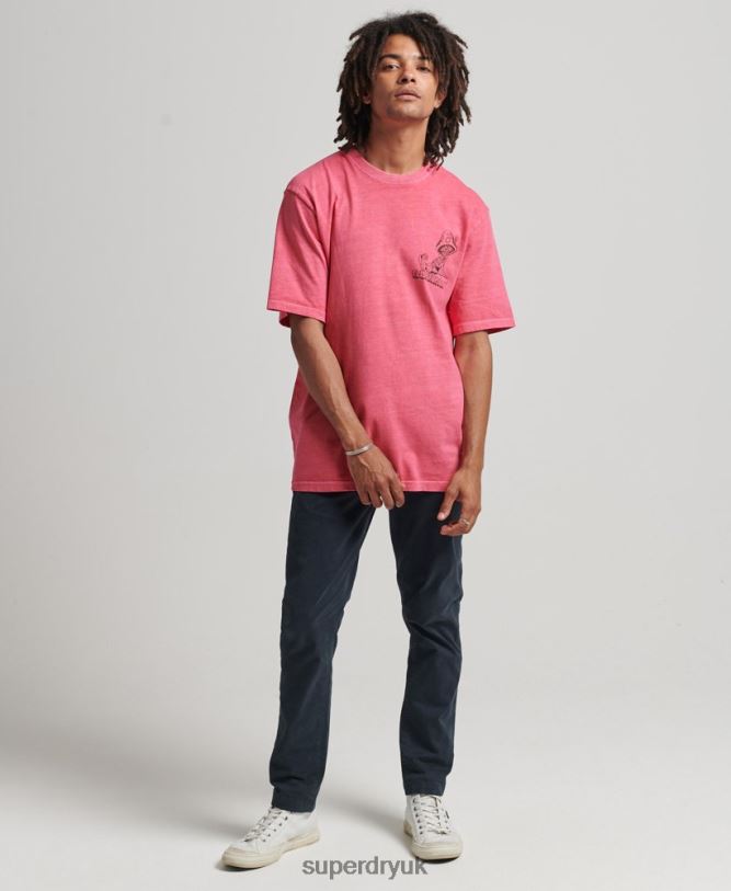 Into The Woods Graphic T-Shirt Men Pink Clothing Superdry 66N8N4793