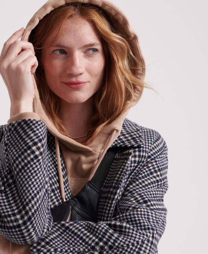 Koben Wool Coat Women Black Clothing Superdry 66N8N3858