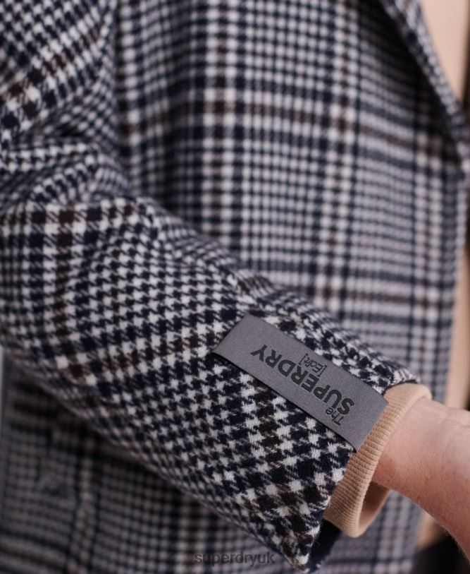 Koben Wool Coat Women Black Clothing Superdry 66N8N3858