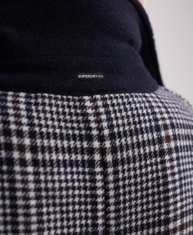 Koben Wool Coat Women Black Clothing Superdry 66N8N3858