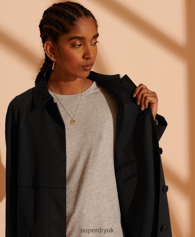 Limited Edition Classic Mac Women Black Clothing Superdry 66N8N3849