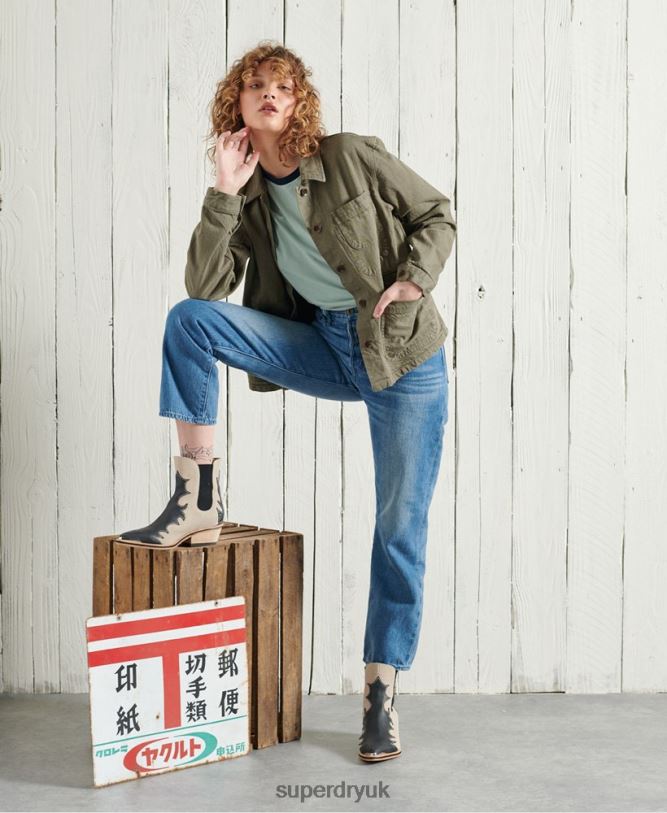 Limited Edition Dry Artist Jacket Women Khaki Clothing Superdry 66N8N5690